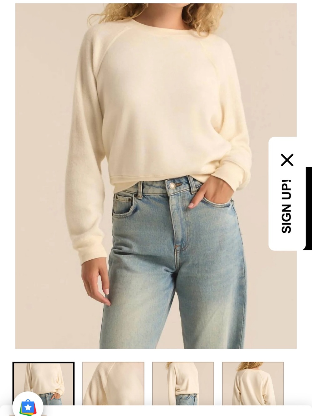 Z supply Saldana reverse fleece sweatshirt